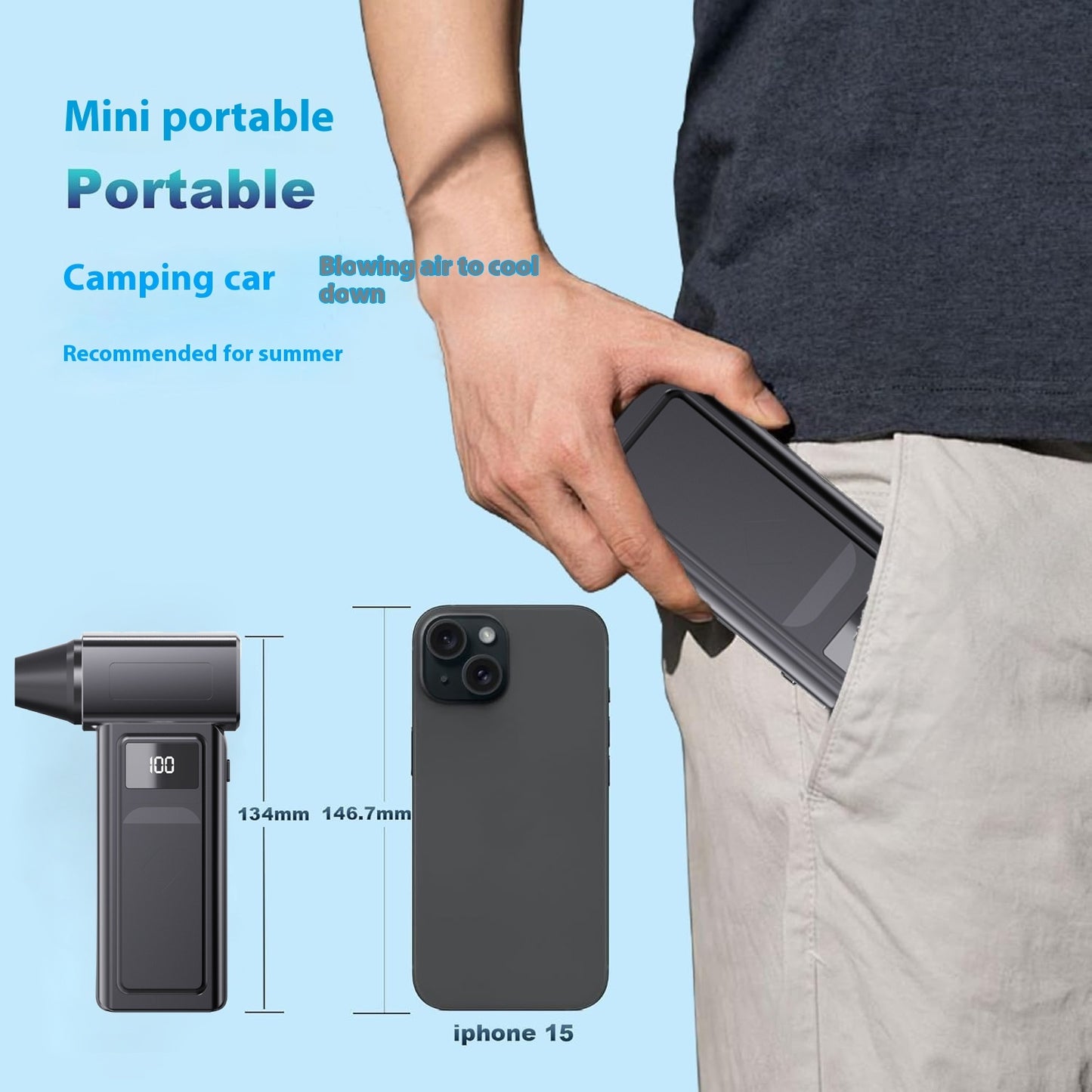 Turbo Violent Fan High Speed 130000 – Souffleur à poussière brushless ultra puissant